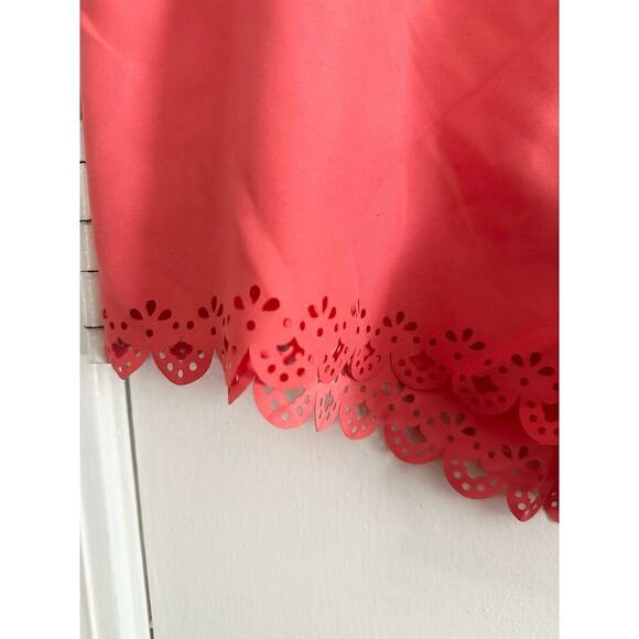 CABANA LIFE Coral UPF Protection Scalloped Trim Shorts Cover Up Beach Pool Sz L - Picture 3 of 5